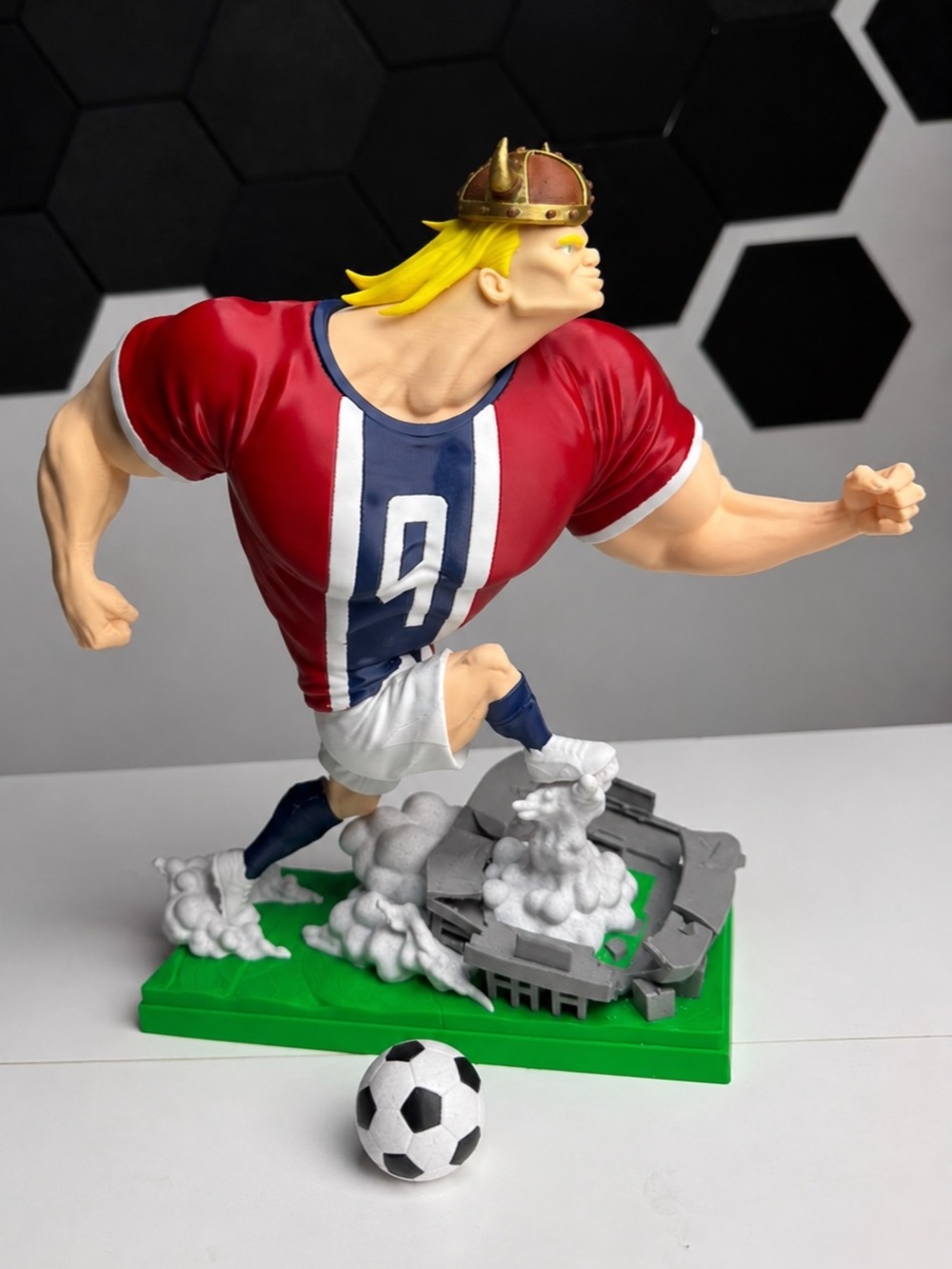 11” Erling Haaland Norway #9 3D Printed Soccer Statue Figure